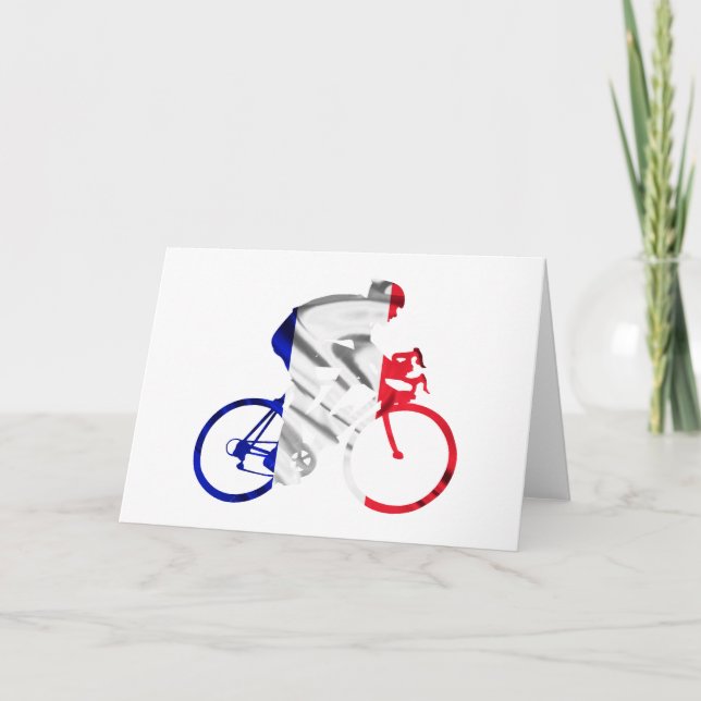 Tour- de Franceradfahrer Karte (Vorderseite)