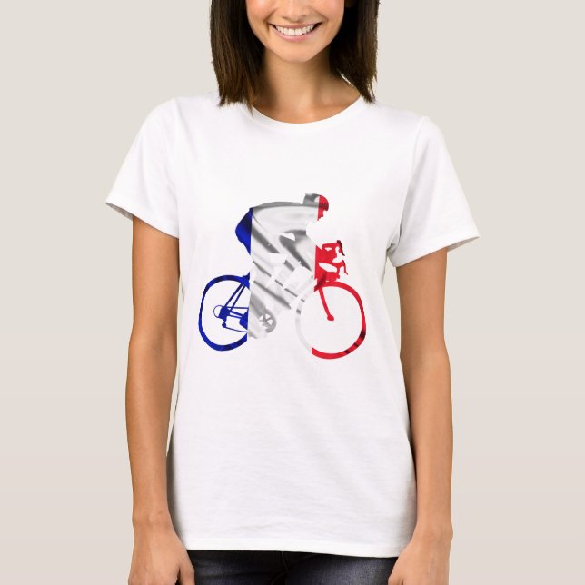 Tour- de Franceradfahrer T-Shirt (Vorderseite)