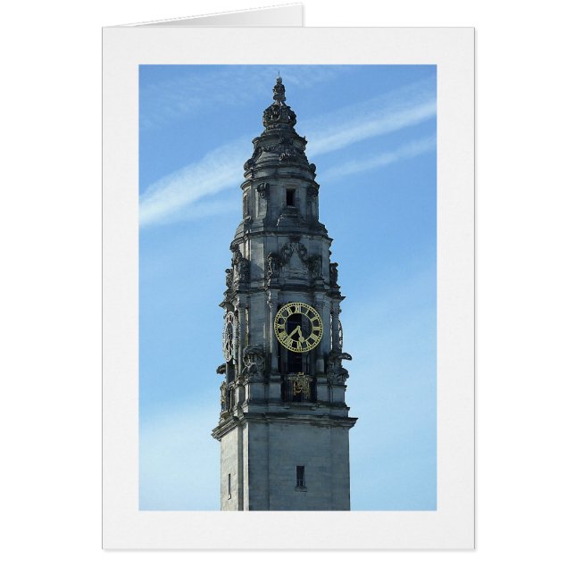 Tour de l'horloge de l'hôtel de ville, Cardiff (Devant)