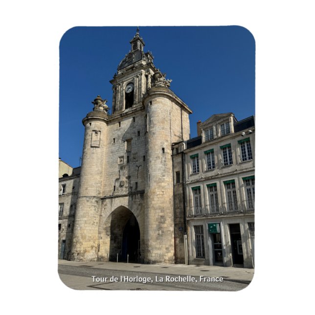 Tour de l'Horloge, La Rochelle, Frankreich Magnet (Vertikal)