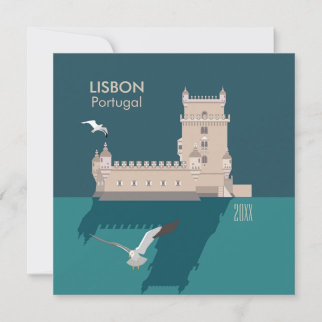 Tour de Lisbonne de Belem Bonne carte d'anniversai (Devant)