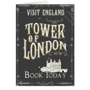 Tour de Londres Angleterre affiche vintage