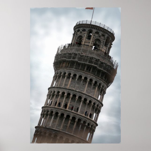 Tour de Pise Italie Poster de voyage (Devant)