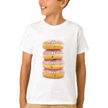 tour de T-shirt rose d'enfants de caractères de