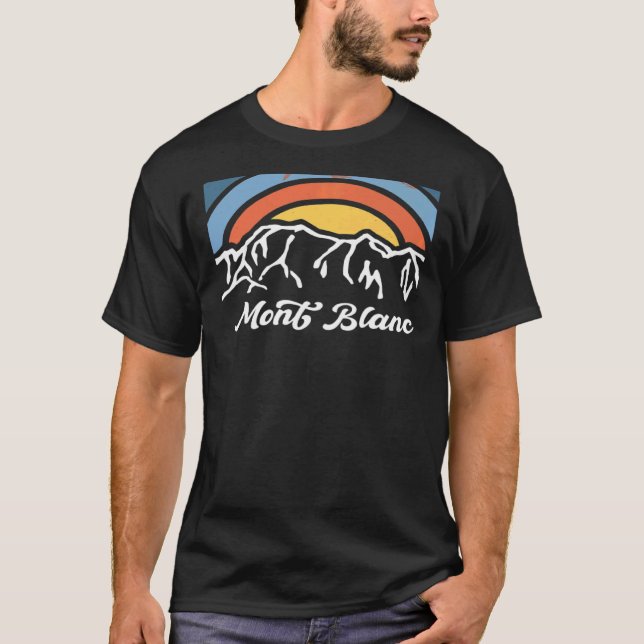 Tour du Mont Blanc Chamonix Frankreich Italien Sch T-Shirt (Vorderseite)