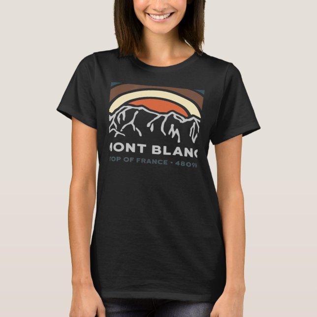 Tour du Mont Blanc Chamonix Frankreich Italien Sch T-Shirt (Vorderseite)