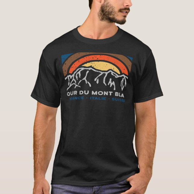 Tour du Mont Blanc Chamonix Frankreich Italien Sch T-Shirt (Vorderseite)