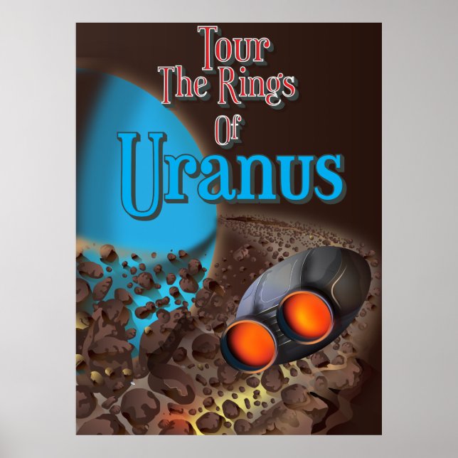 Tour durch die Ringe des Uranus-Reiseplakats Poster (Vorne)