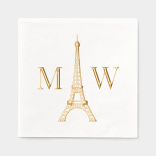 Tour Eiffel #2 Deux Init Couple Mariage Monogramme