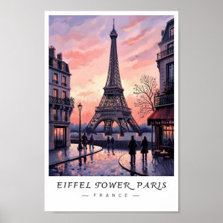 Tour Eiffel Art mural Paris, France romantique