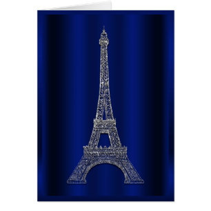 Tour Eiffel Bleu Royale et Argent Paris Merci