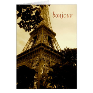 Tour Eiffel, bonjour ! voyage, blanc à l'intérieur