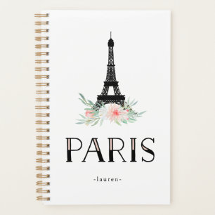 Tour Eiffel branchée et Fleurs Roses Rouges Par