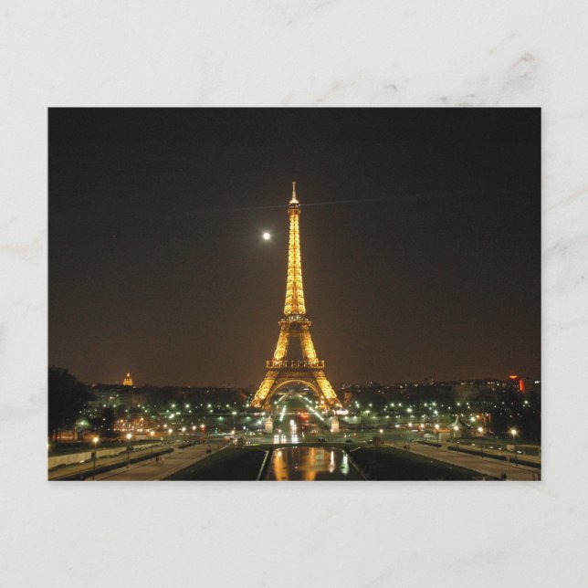 Tour Eiffel - Carte postale de nuit (Devant)