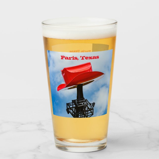Tour Eiffel Casquette rouge, Paris, Texas, Verre d (Devant (rempli))