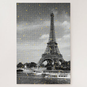 Tour Eiffel, Frankreich - Schwarz/Imitate Gold Spr