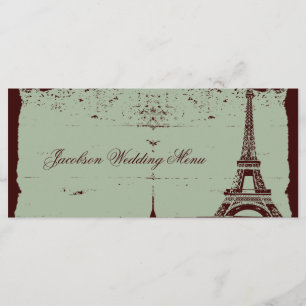Tour Eiffel - Menus Mariage