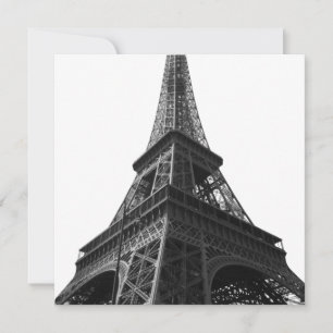 Tour Eiffel Noir Blanc Paris Europe Carte de voyag