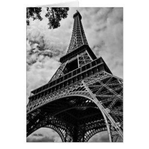 Tour Eiffel Noir Blanc Paris Europe Voyage