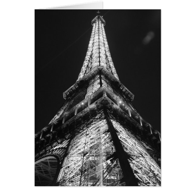Tour Eiffel Noir Blanc Paris Europe Voyage (Devant)