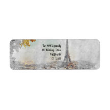 Tour Eiffel Paris France Étiquette – Personnalisab