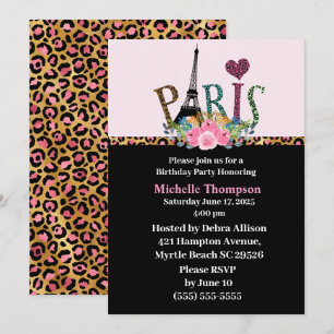 Tour Eiffel Paris France Invitations d'anniversair