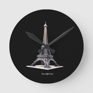 Tour Eiffel Paris Frankreich Runde Wanduhr