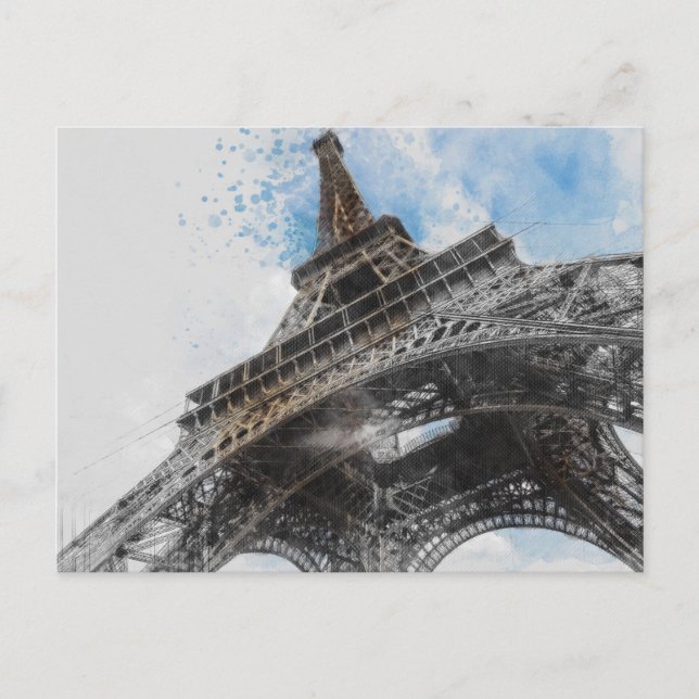 Tour Eiffel Paris Vacances Carte postale Voyage Pi (Devant)