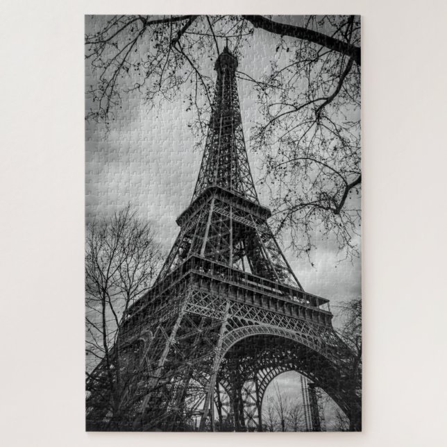 Tour Eiffel Puzzle noir et blanc (Vertical)