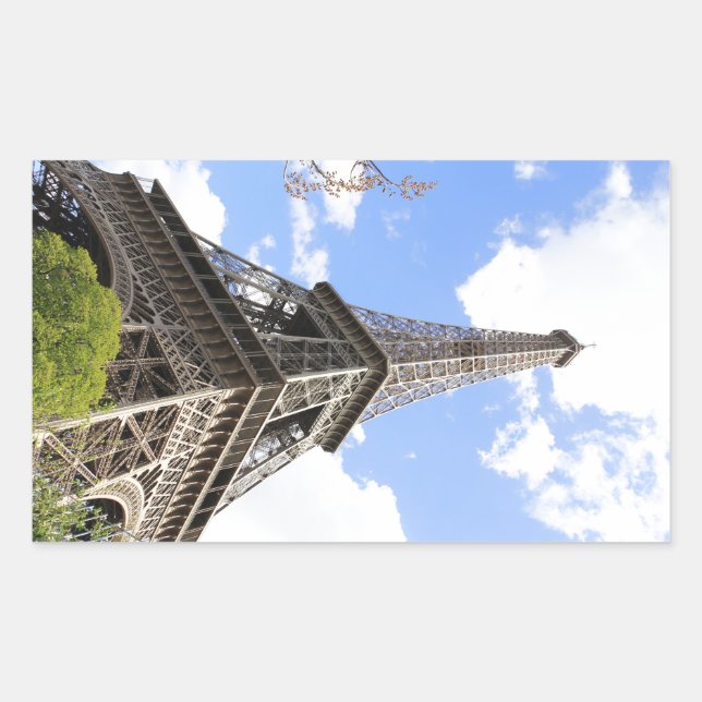 Tour Eiffel Rechteckiger Aufkleber (Vorderseite)