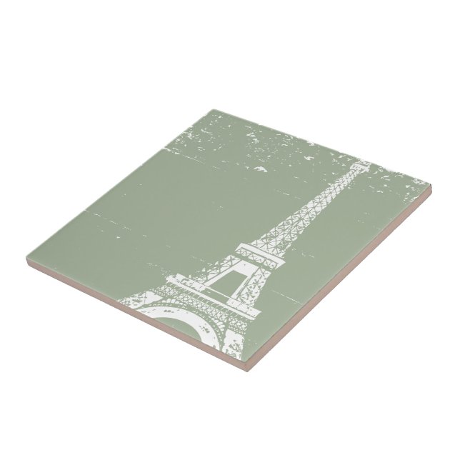 Tour Eiffel Sage Carreaux de céramique (Côté)
