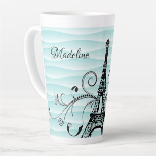 Tour Eiffel turquoise Flourdissant Latte Mug