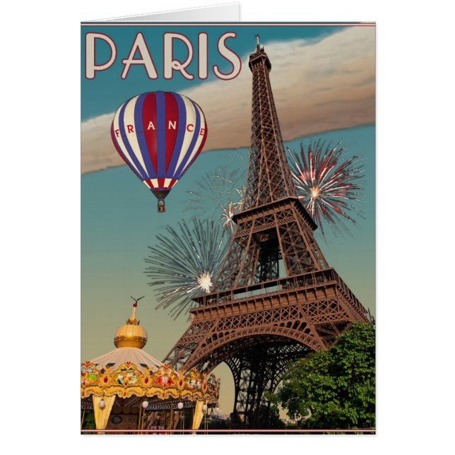 Tour Eiffel vintage - 18x24 (Devant)