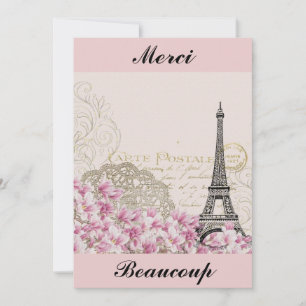 Tour Eiffel vintage Paris Merci France