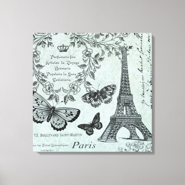 Tour Eiffel vintage toile tendue (Recto)