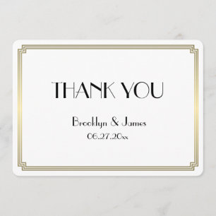 Tour Great Gatsby Art Déco Mariage or Merci