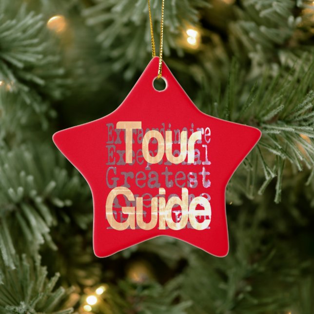 Tour Guide Extraordinator Keramik Ornament (Baum)