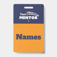 Tour Guide Name Tags - Orange Abzeichen