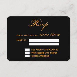 Tour Halloween Mariage RSVP Cartes À La Nuit