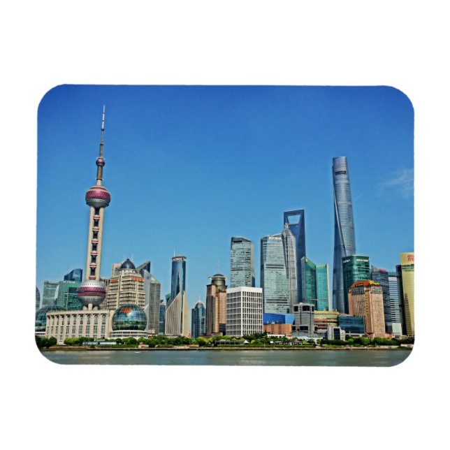 Tour Perle Orientale - Shanghai, Chine - Magnet (Horizontal)