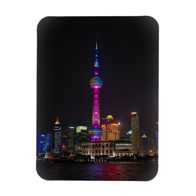 Tour Perle Orientale - Shanghai, Chine - Magnet (Vertical)