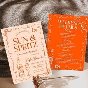 Tour Sun und Spritz Bachelorette Wochenende Einladung