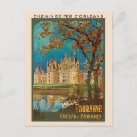Touraine Château de Chambord Vintage Poster 1913