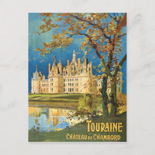 Touraine, Schloss Chambord, Frankreich, vintage Postkarte