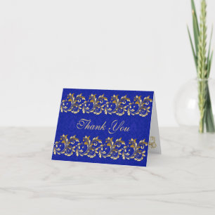 Tourbillons dorés feuillus, Merci damas bleu