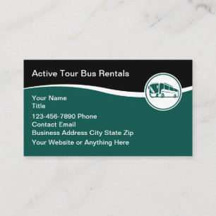 Tourbus Theme Travel Business Cards Visitenkarte