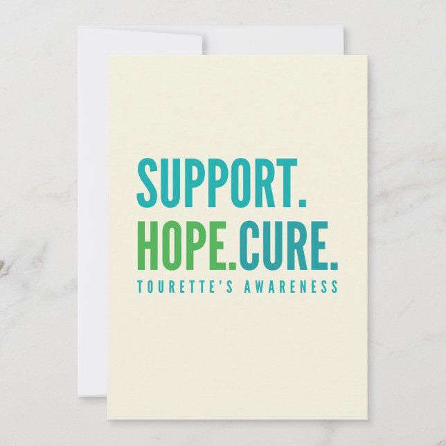 Tourette de support espoir cure carte d'invitation (Devant)