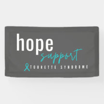 Tourette-Syndrom. Hoffnungsunterstützung. Bannersi