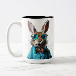 Tourette-Syndrom Rabbit Custom-Tasse Zweifarbige Tasse