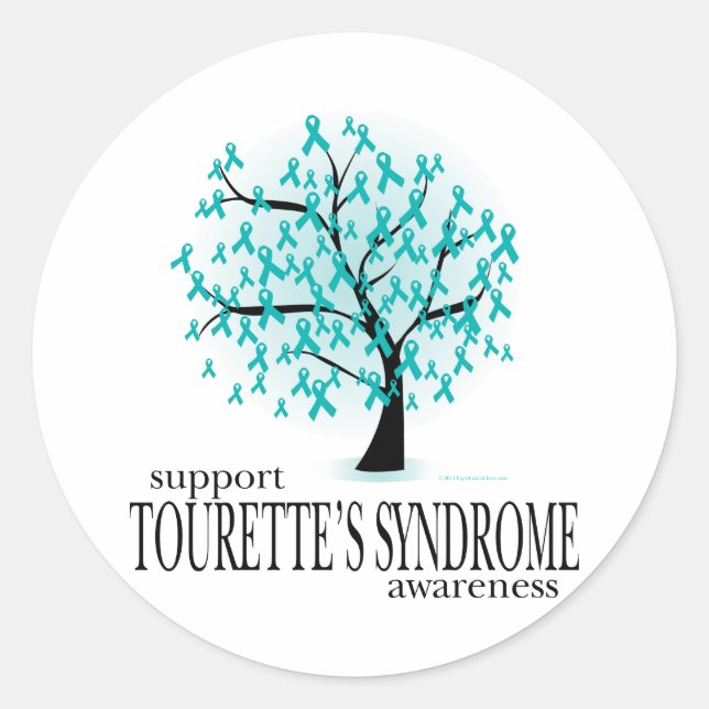 Tourette-Syndrom Runder Aufkleber (Vorderseite)